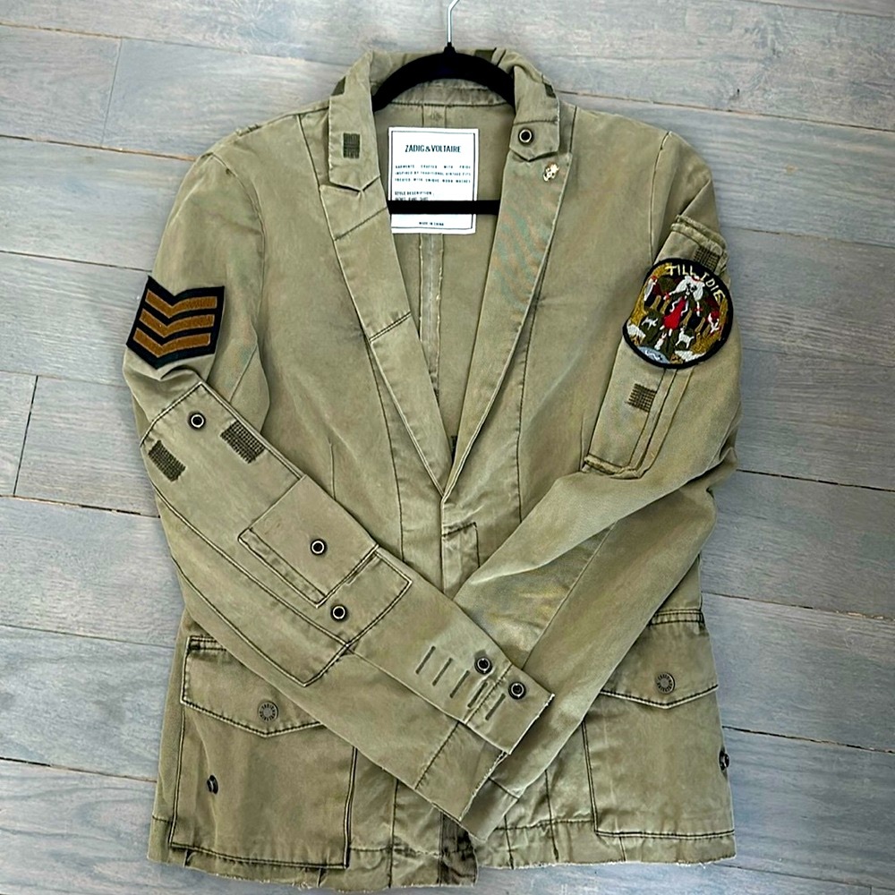Zadig & Voltaire Army Cargo Virginia Jacket sz small